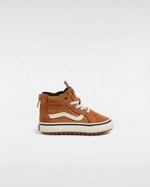 Brown / Orange Kids' Vans MTE Sk8-Hi (1-4 Years) Sneakers Australia | VN6813540