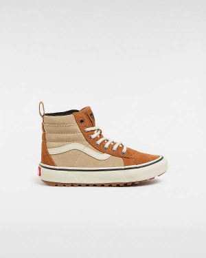 Brown / Orange Kids' Vans MTE Sk8-Hi (4-8 Years) Sneakers Australia | VN0327481