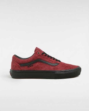 Burgundy Men Vans Old Skool Hairy Suede Skate Shoes Australia | VN5942367