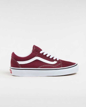 Burgundy Men Vans Old Skool Sneakers Australia | VN6587324