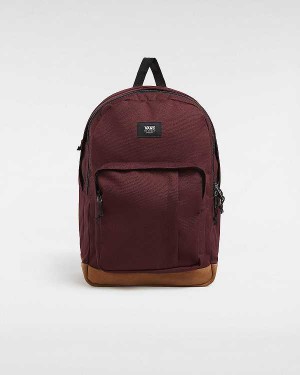 Burgundy Unisex Vans Old Skool Trek Backpacks Australia | VN2108937