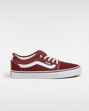 Burgundy Women Vans Chukka Low Sidestripe Skate Shoes Australia | VN0329845