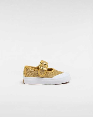 Gold Kids' Vans Glitter (1-4 Years) Mary Janes Australia | VN3764501