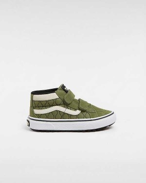 Green Kids' Vans MTE Sk8-Mid Reissue Hook and Loop (4-8 years) Sneakers Australia | VN2843751