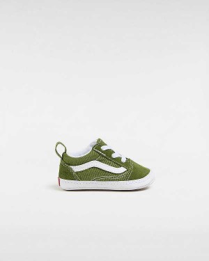 Green Kids' Vans Old Skool Crib (0-1 Years) Sneakers Australia | VN1403782