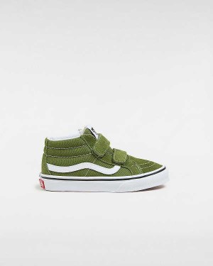 Green Kids' Vans Sk8-Mid Reissue Hook and Loop (4-8 years) Sneakers Australia | VN0297684