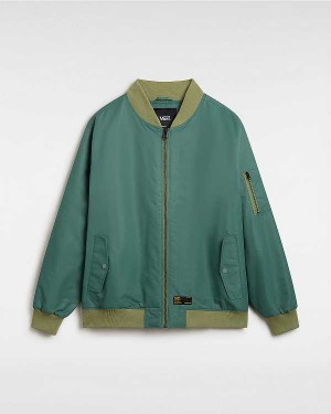 Green Men Vans Copley Bomber Jackets Australia | VN0213685