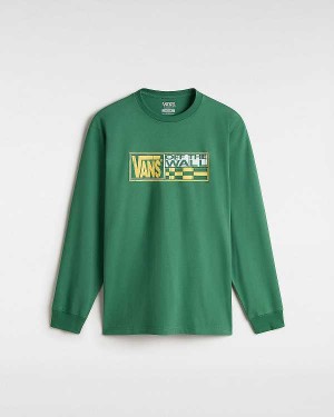 Green Men Vans Hi Stretch Long Sleeve T Shirts Australia | VN0847253