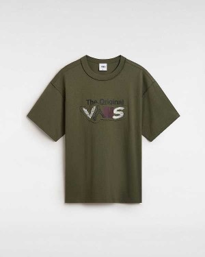 Green Men Vans Premium Clash Short Sleeve T Shirts Australia | VN5728316