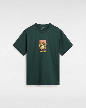 Green Men Vans Robbie T Shirts Australia | VN8051967