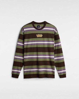 Green Men Vans Wilton Long Sleeve Knit T Shirts Australia | VN9265347