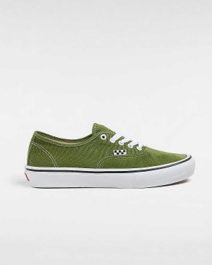 Green / White Women Vans Authentic Skate Shoes Australia | VN9841325