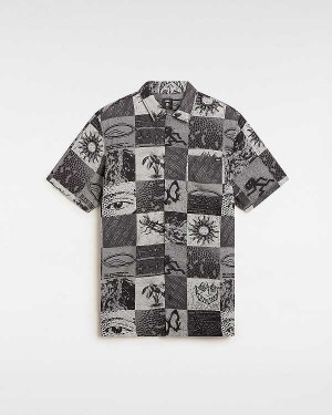 Grey Men Vans Camp Classic Collar Shirts Australia | VN9075123