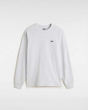 Grey Men Vans Left Chest Embroidered Logo T Shirts Australia | VN4527083