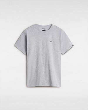 Grey Men Vans Left Chest Logo T Shirts Australia | VN4835107