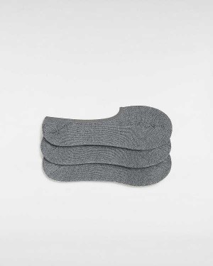 Grey Unisex Vans Classic No Show (3 pairs) Socks Australia | VN3914065