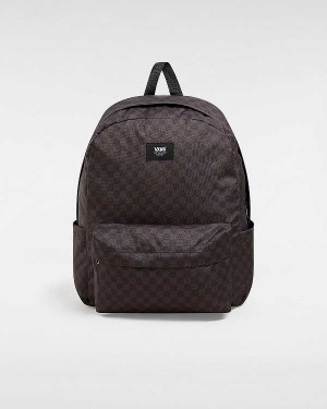 Grey Unisex Vans Old Skool Check Backpacks Australia | VN8763451