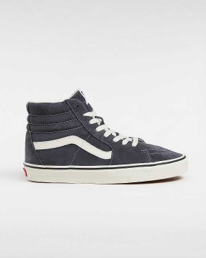 Grey Women Vans Sk8-Hi Pig Suede Skate Shoes Australia | VN6425793