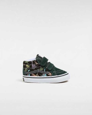 Multicolor Kids' Vans Sk8-Mid Reissue Hook and Loop Glow (1-4 Years) Sneakers Australia | VN0673815