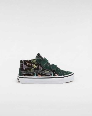 Multicolor Kids' Vans Sk8-Mid Reissue Hook and Loop Glow (4-8 Years) Sneakers Australia | VN8794316