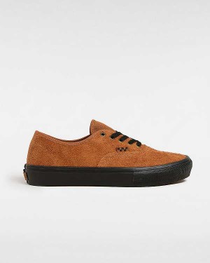 Orange Men Vans Authentic Hairy Suede Skate Shoes Australia | VN1987254