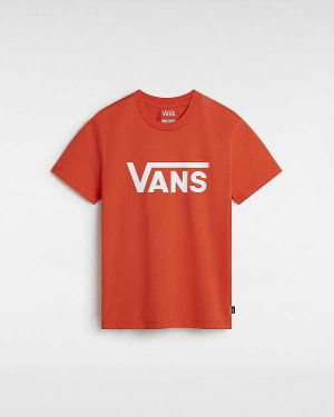 Orange Women Vans Flying V Crew T Shirts Australia | VN4036192