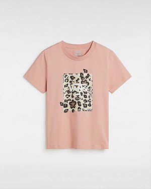 Pink Women Vans Animalier Boxed T Shirts Australia | VN6392857