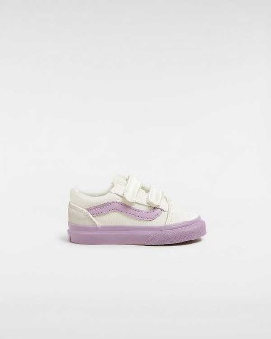 Purple Kids' Vans Old Skool Hook And Loop (1-4 Years) Sneakers Australia | VN3907614