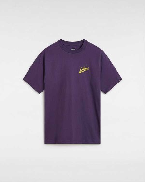 Purple Men Vans Dettori Loose Fit T Shirts Australia | VN4102785