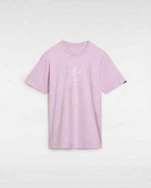 Purple Women Vans Crazy Eddy T Shirts Australia | VN5914702