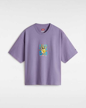 Purple Women Vans Skate Clay T Shirts Australia | VN3071569