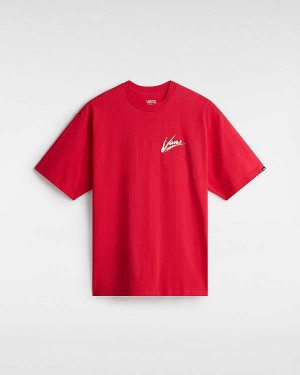 Red Men Vans Dettori Loose Fit T Shirts Australia | VN4716089