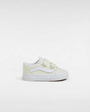 White Kids' Vans UV Glitter Old Skool V (1-4 years) Skate Shoes Australia | VN5642901