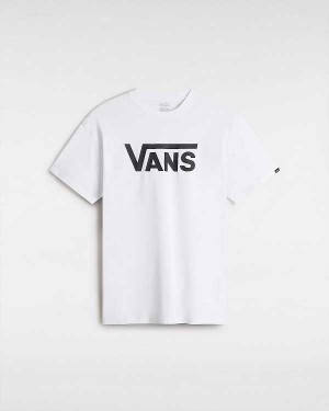 White Men Vans Classic T Shirts Australia | VN8350694