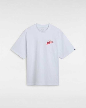 White Men Vans Dettori Loose Fit T Shirts Australia | VN6740591