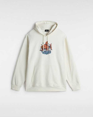 White Men Vans Fish loose Hoodie Australia | VN8290465