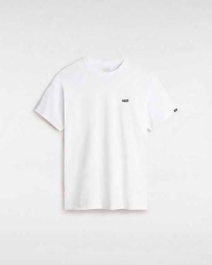 White Men Vans Left Chest Logo T Shirts Australia | VN3701462