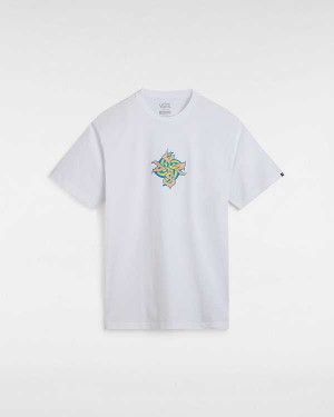 White Men Vans Orbits T Shirts Australia | VN8753910