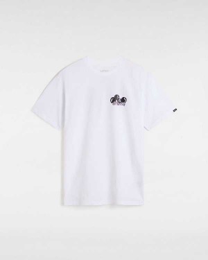 White Men Vans Scuttle T Shirts Australia | VN7096358