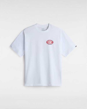 White Men Vans Spray On T Shirts Australia | VN1298304