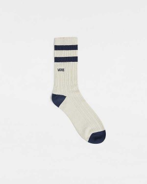 White Unisex Vans Classic Crew (1 Pair) Socks Australia | VN3847029