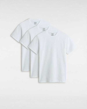 White Women Vans Basic T Shirts Australia | VN0451263