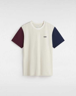 White Women Vans Colorblock Boyfriend Fit T Shirts Australia | VN1236879