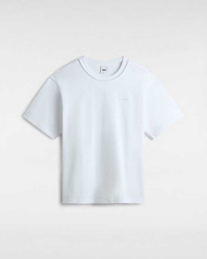 White Women Vans Premium Logo T Shirts Australia | VN0246893