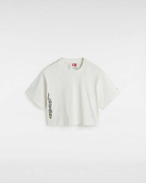 White Women Vans Skate Blurb T Shirts Australia | VN2538179