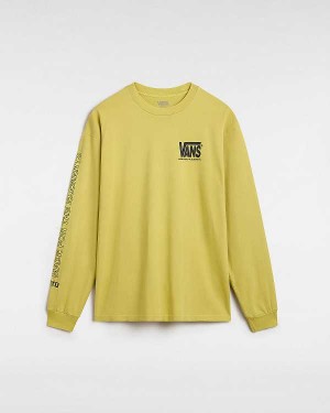 Yellow Men Vans MTE Warp Check Long Sleeve T Shirts Australia | VN0231846