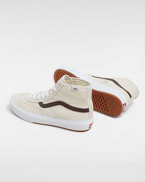 Beige Men Vans Crockett High Skate Shoes Australia | VN5108462