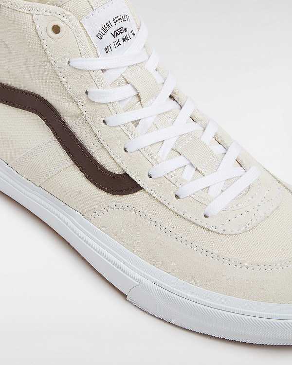 Beige Men Vans Crockett High Skate Shoes Australia | VN5108462