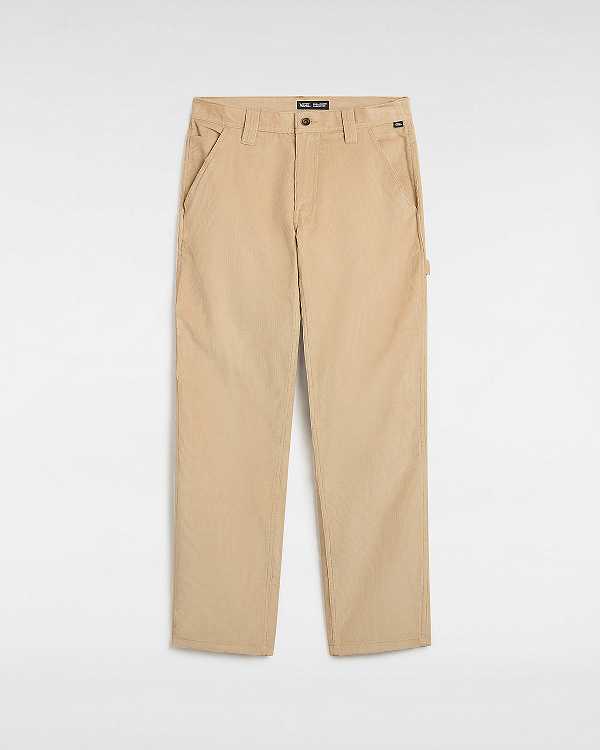 Beige Men Vans Drill Chore Carpenter Relaxed Pants Australia | VN6312045