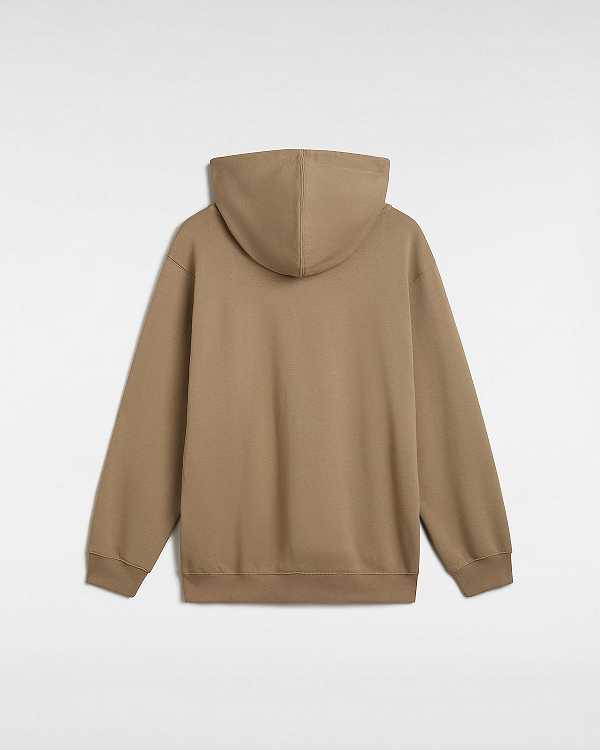 Beige Men Vans Global Line Loose Hoodie Australia | VN7864205